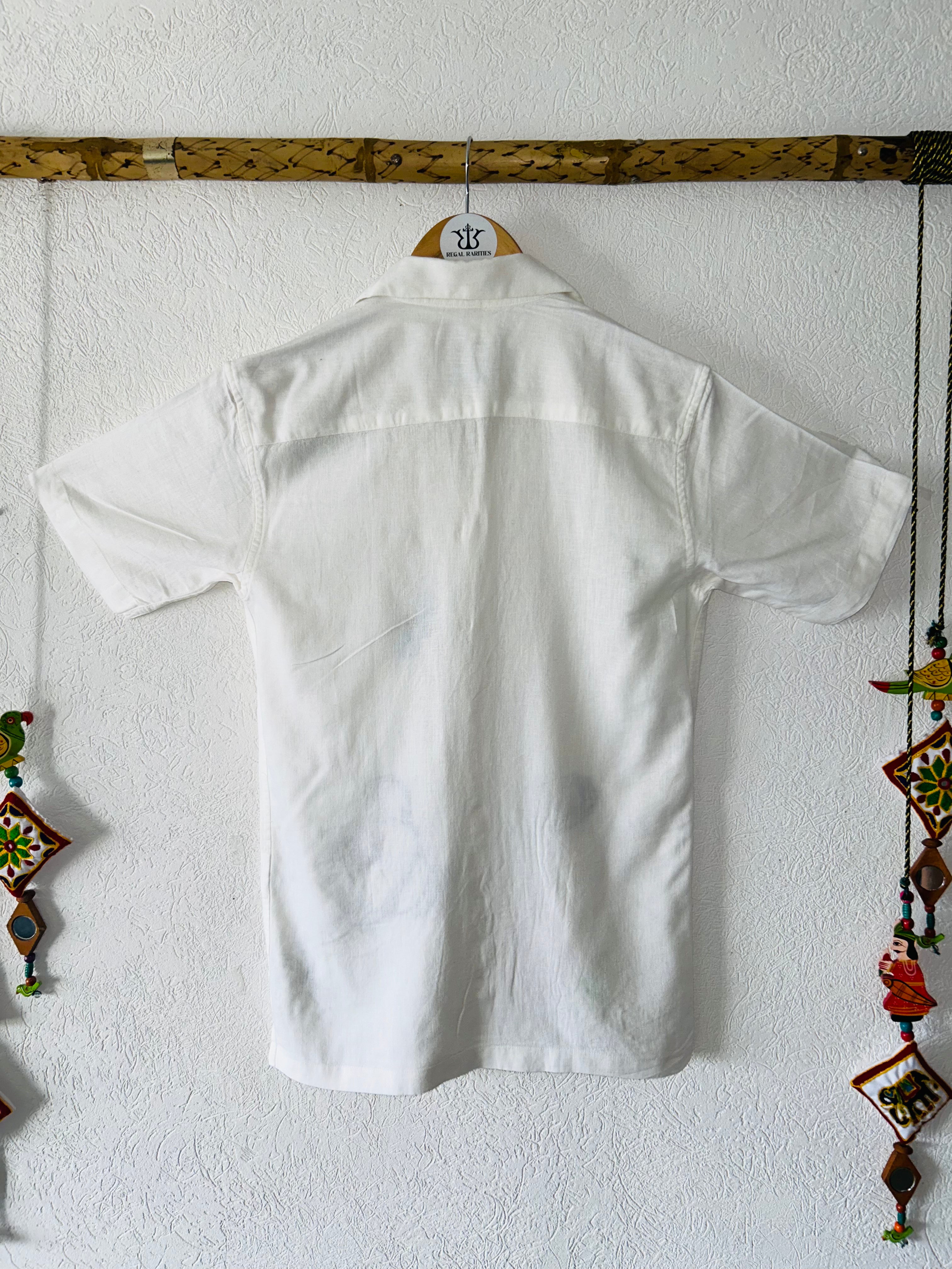 "Morning Nature Design" Hand Embroidered Shirt