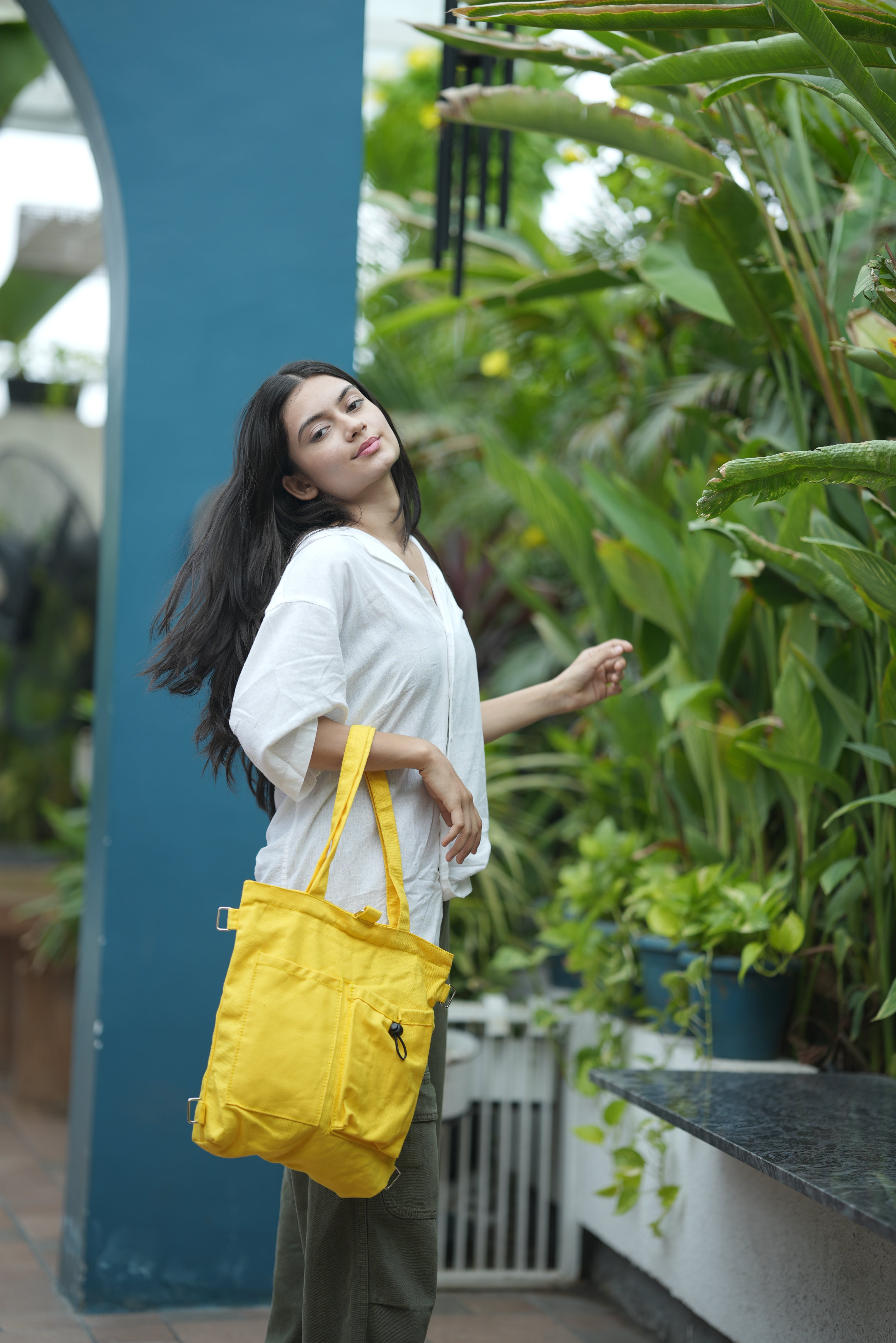 Unisex white linen shirt