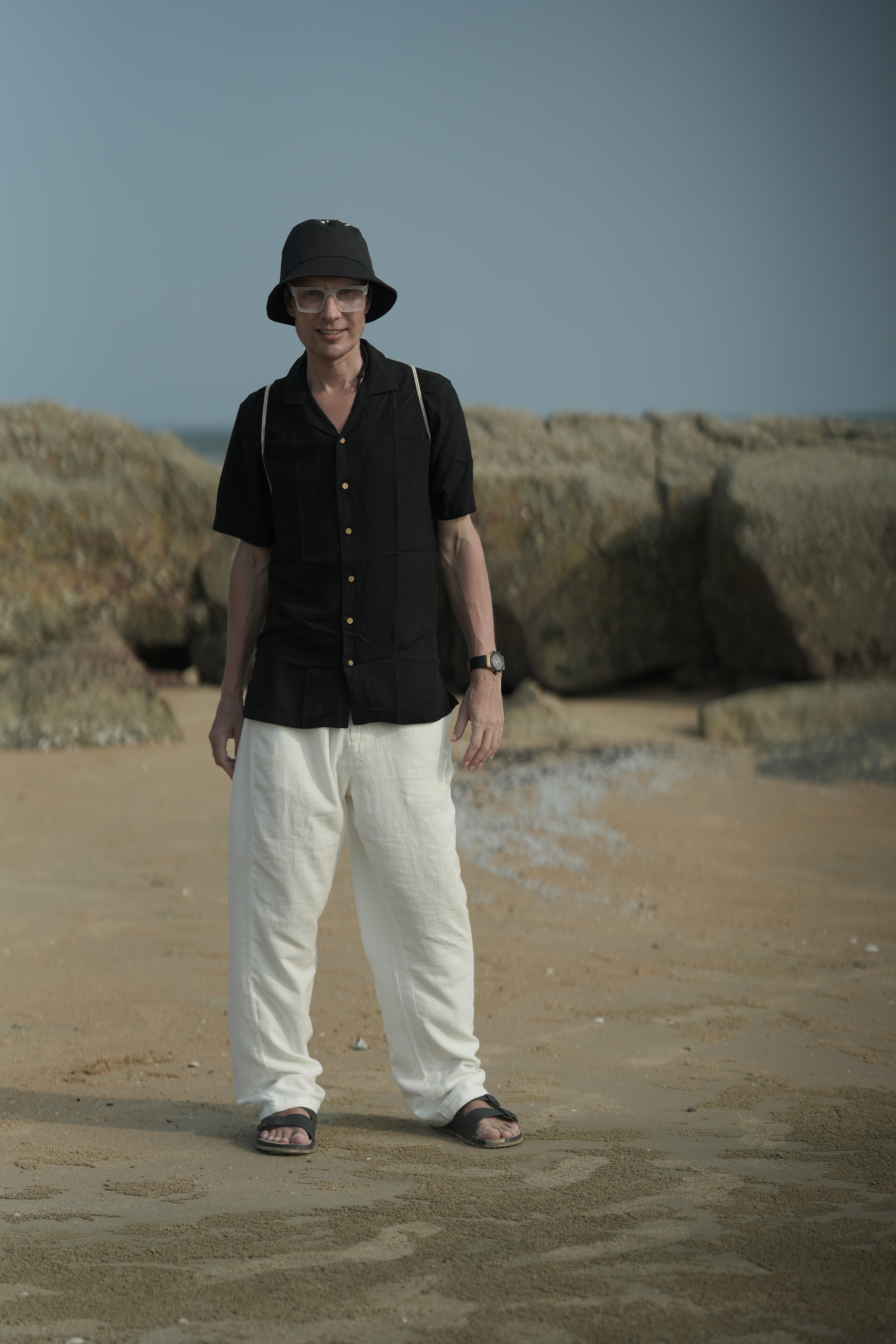 black linen shirt for men's Regal Rarities