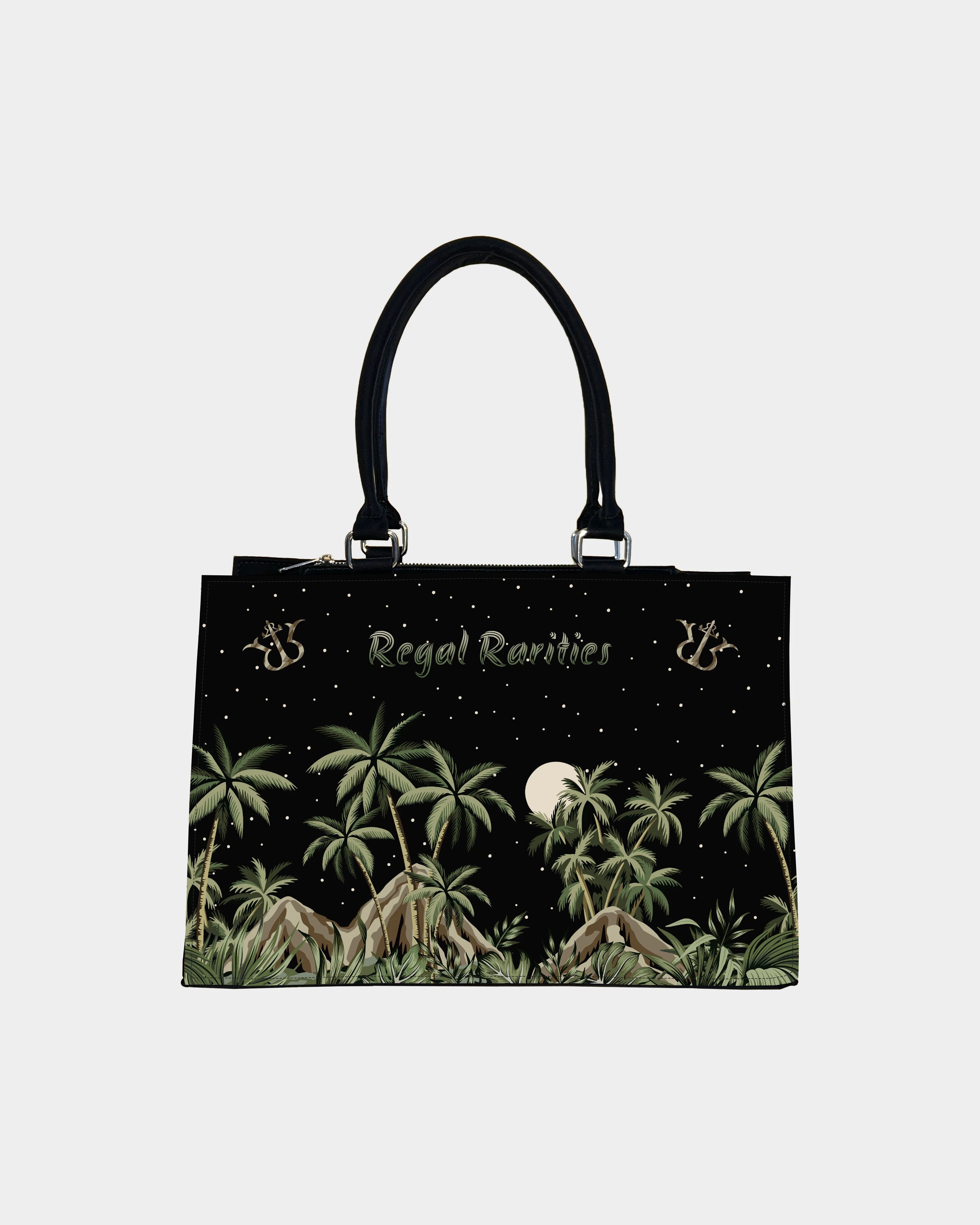 Palm Grove Under the Moon Customized Crossbody Sling Bag –  Wild Nature Night Scene