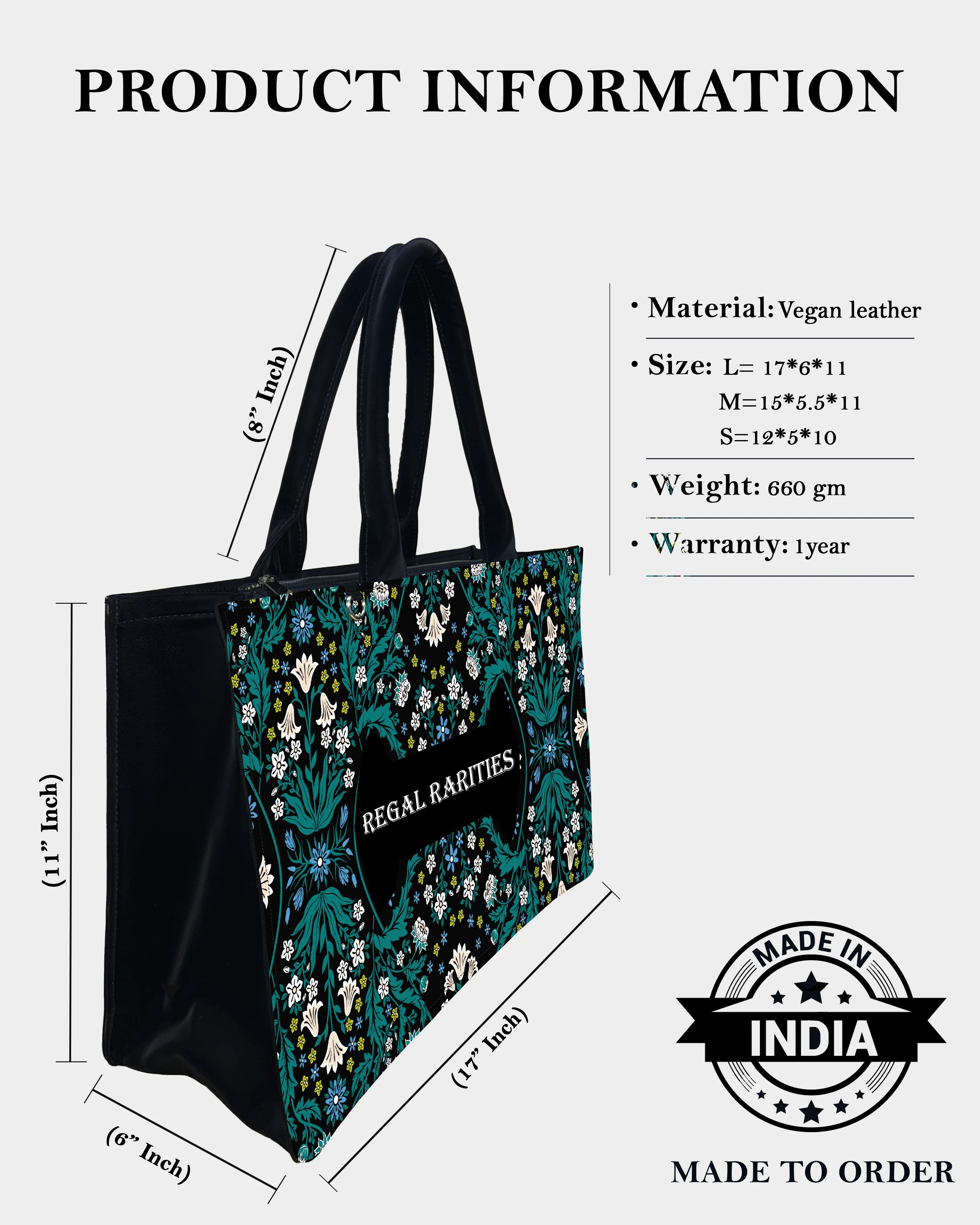 Retro Wildflower Mandala Customized Tote Bag – Perfect Gift for Her