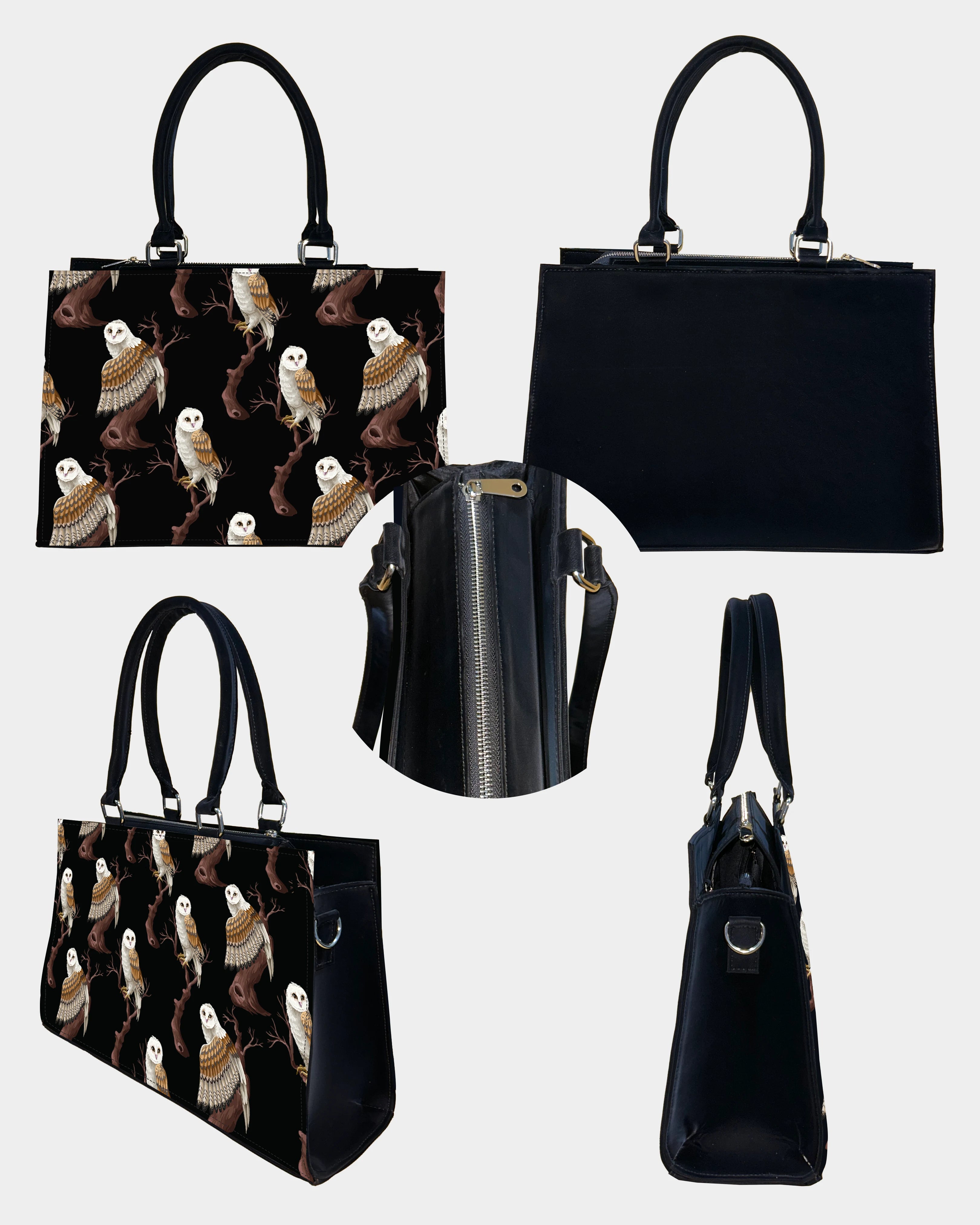 Owl in the Dark Designer Crossbody Sling Bag – Magical Nocturnal Mood