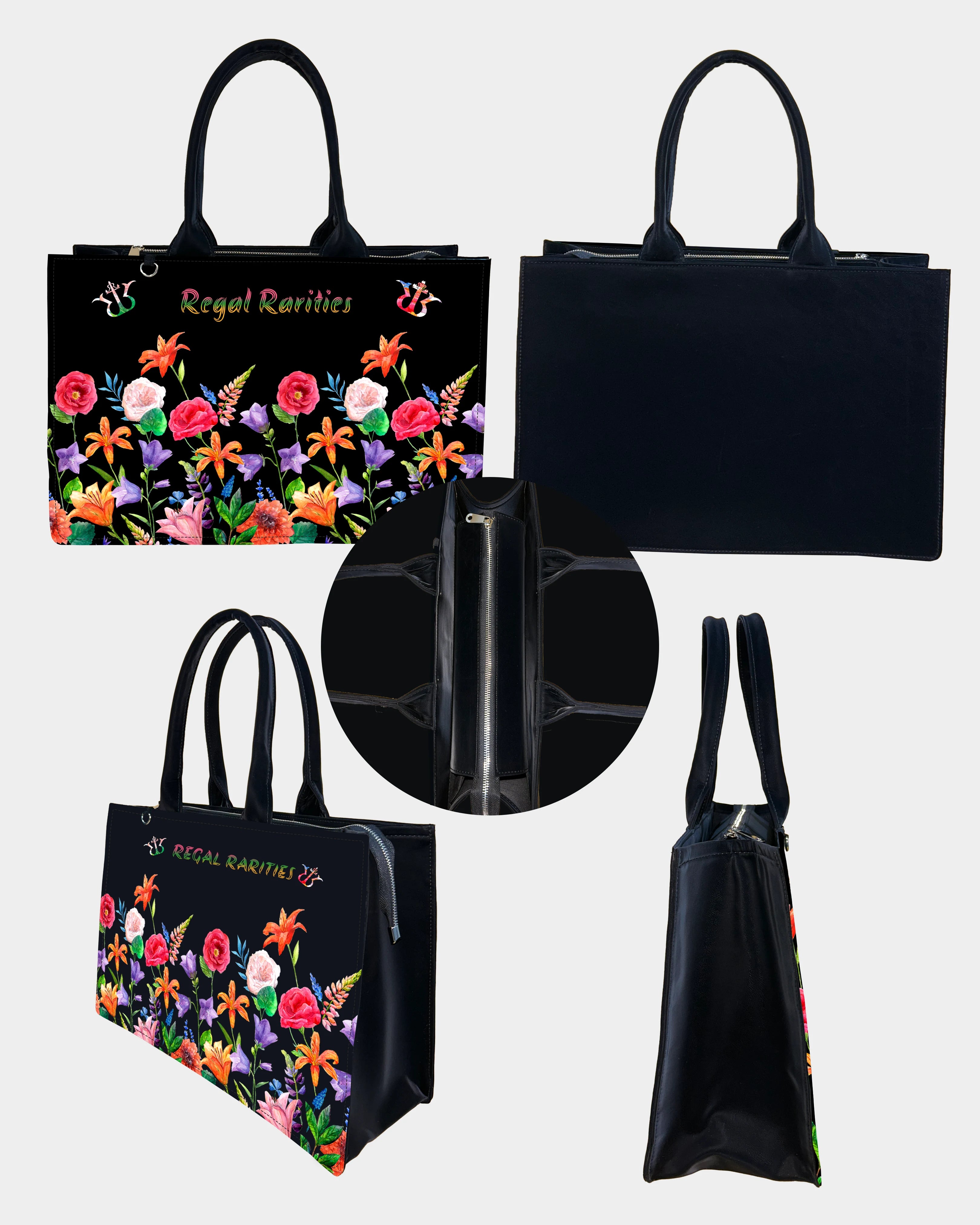 Modern Watercolor Floral Customized Tote Bag – Statement Artistic Style
