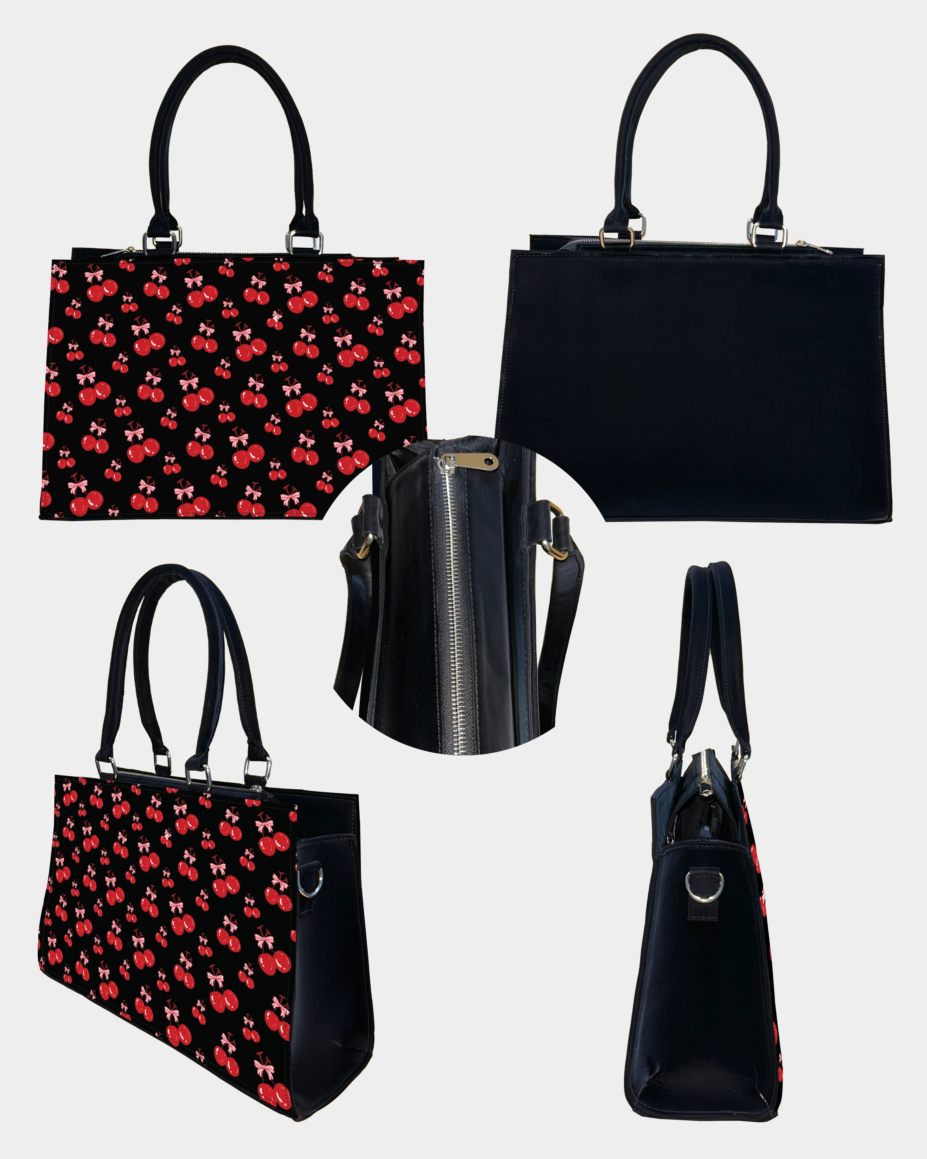 Cherry Love Bow Designer Crossbody Sling Bag – Cute & Trendy Design