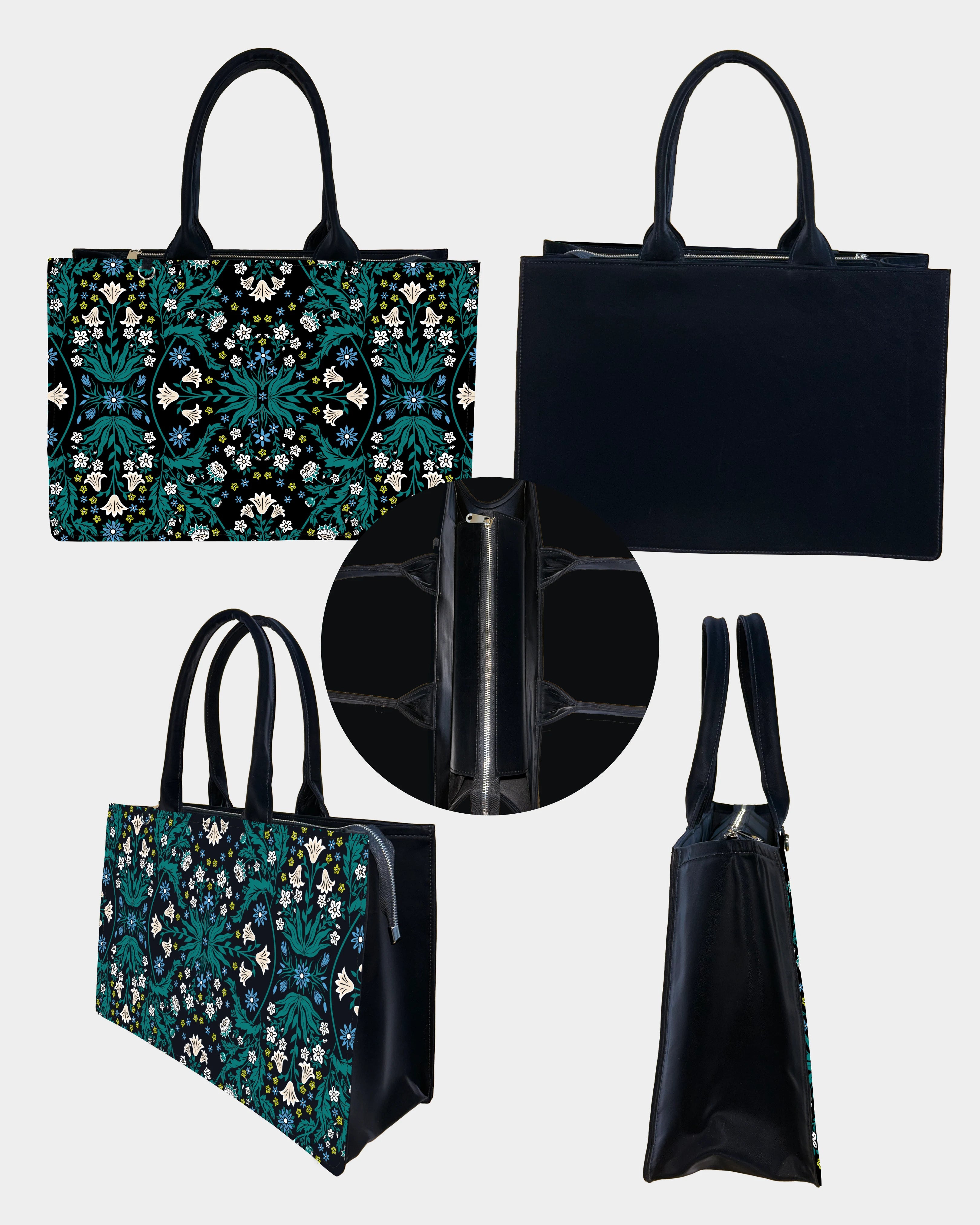 Retro Wildflower Mandala Designer Tote Bag – Perfect Gift for Her