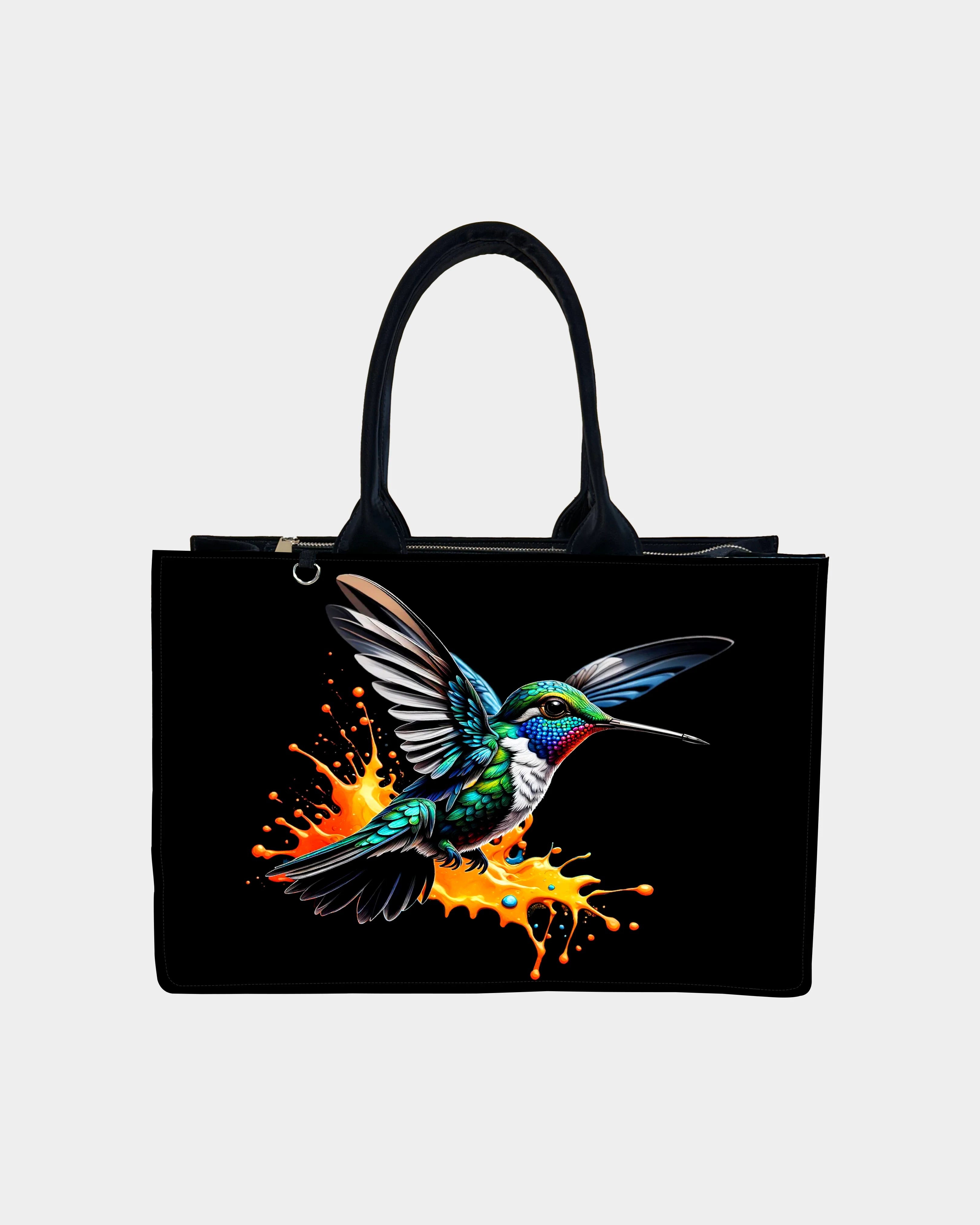 Sky Splash Hummingbird Designer Tote Bag – A Burst of Freedom
