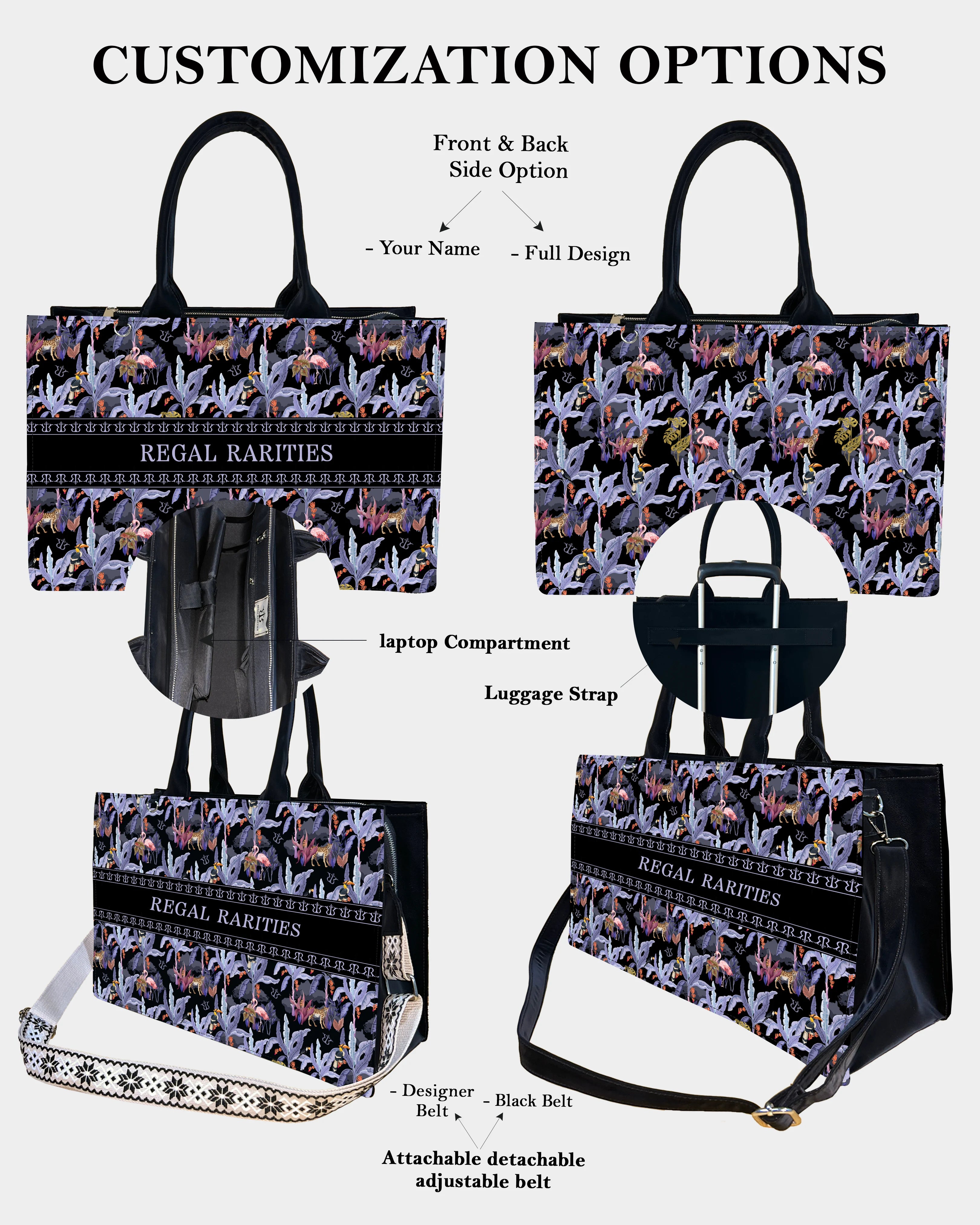 Lavender Safari Customized Tote Bag – Creative Gift Idea