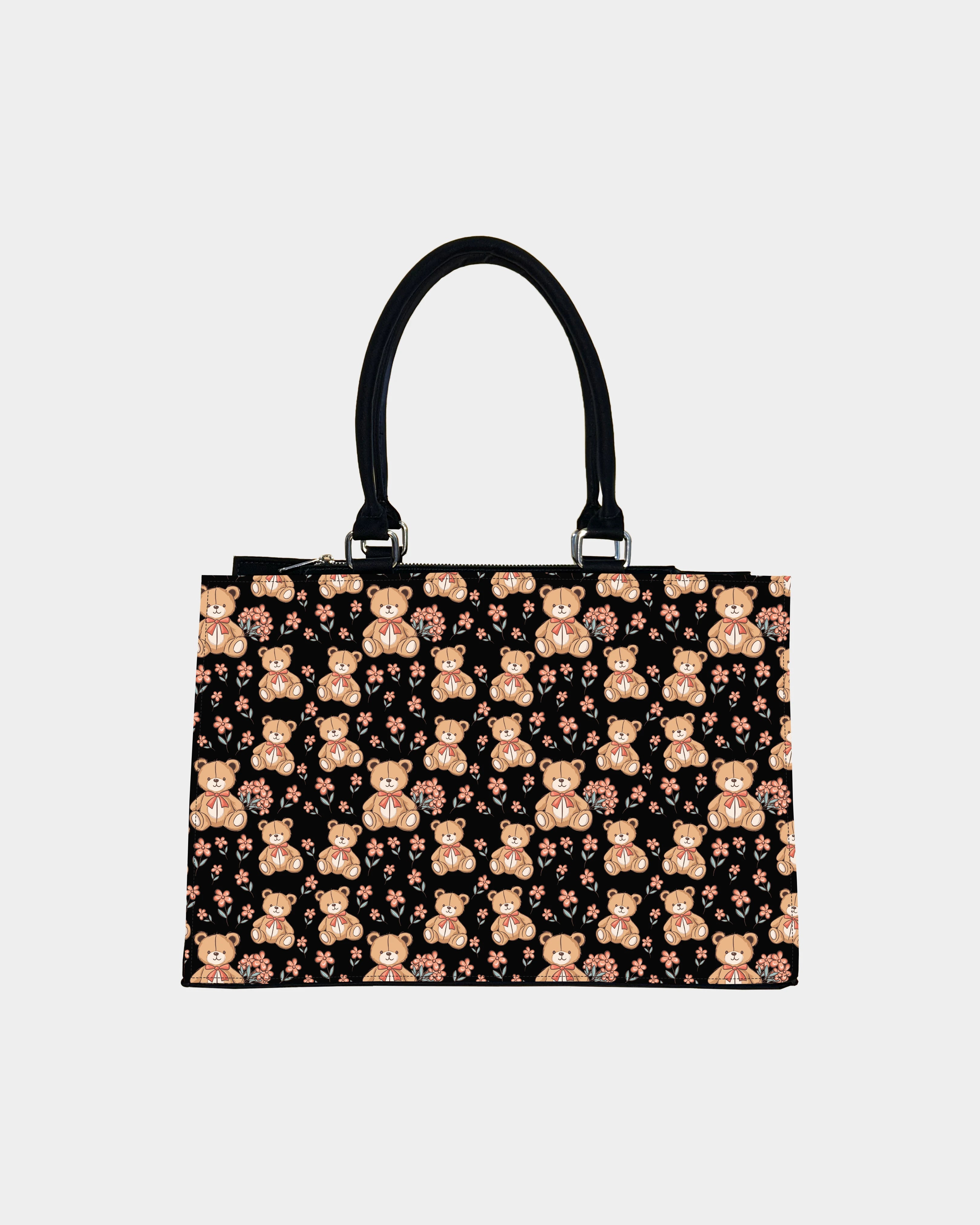 Cute Teddy Bear Designer Crossbody Sling Bag – Floral & Girly Aesthetic