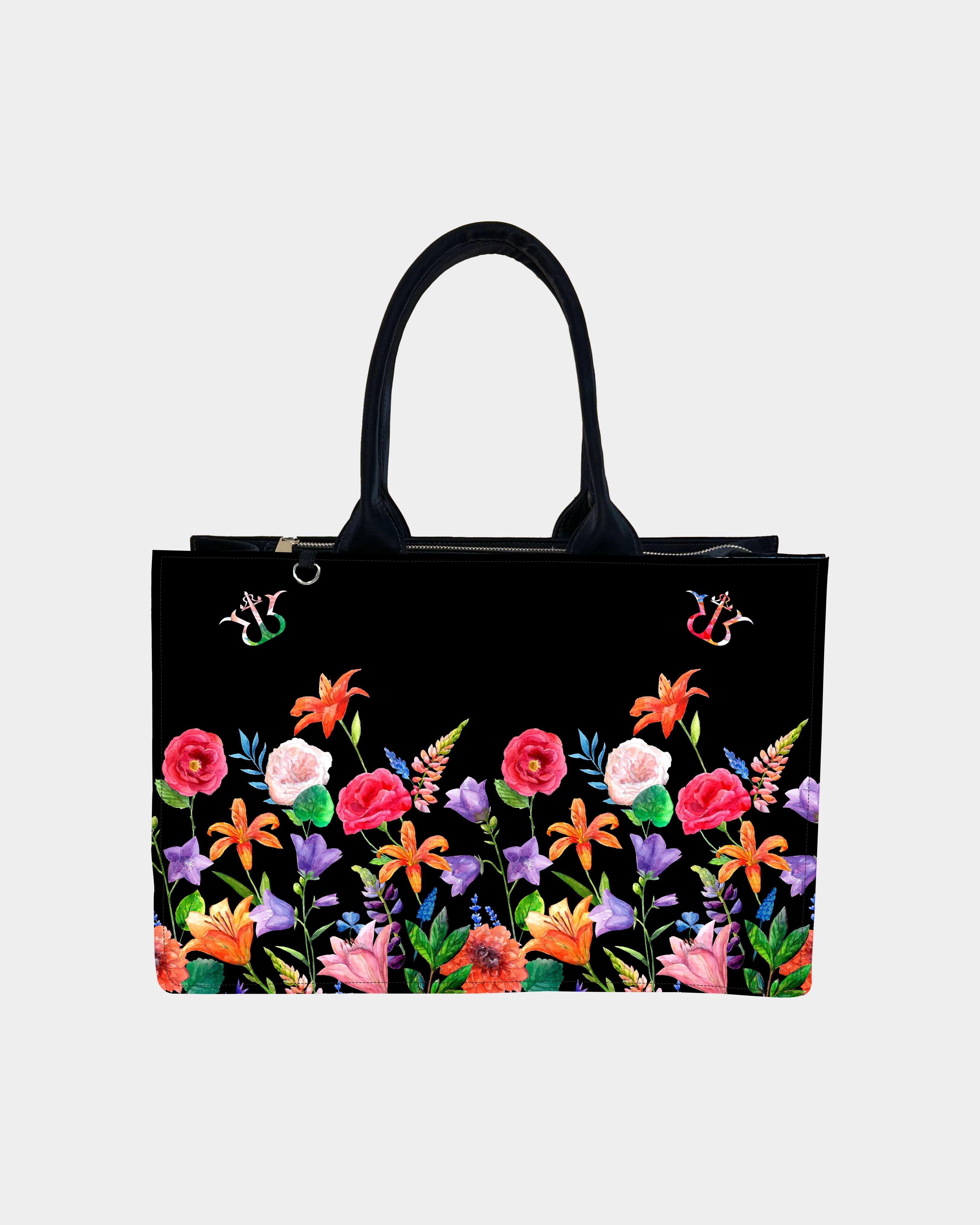Modern Watercolor Floral Designer Tote Bag – Statement Artistic Style
