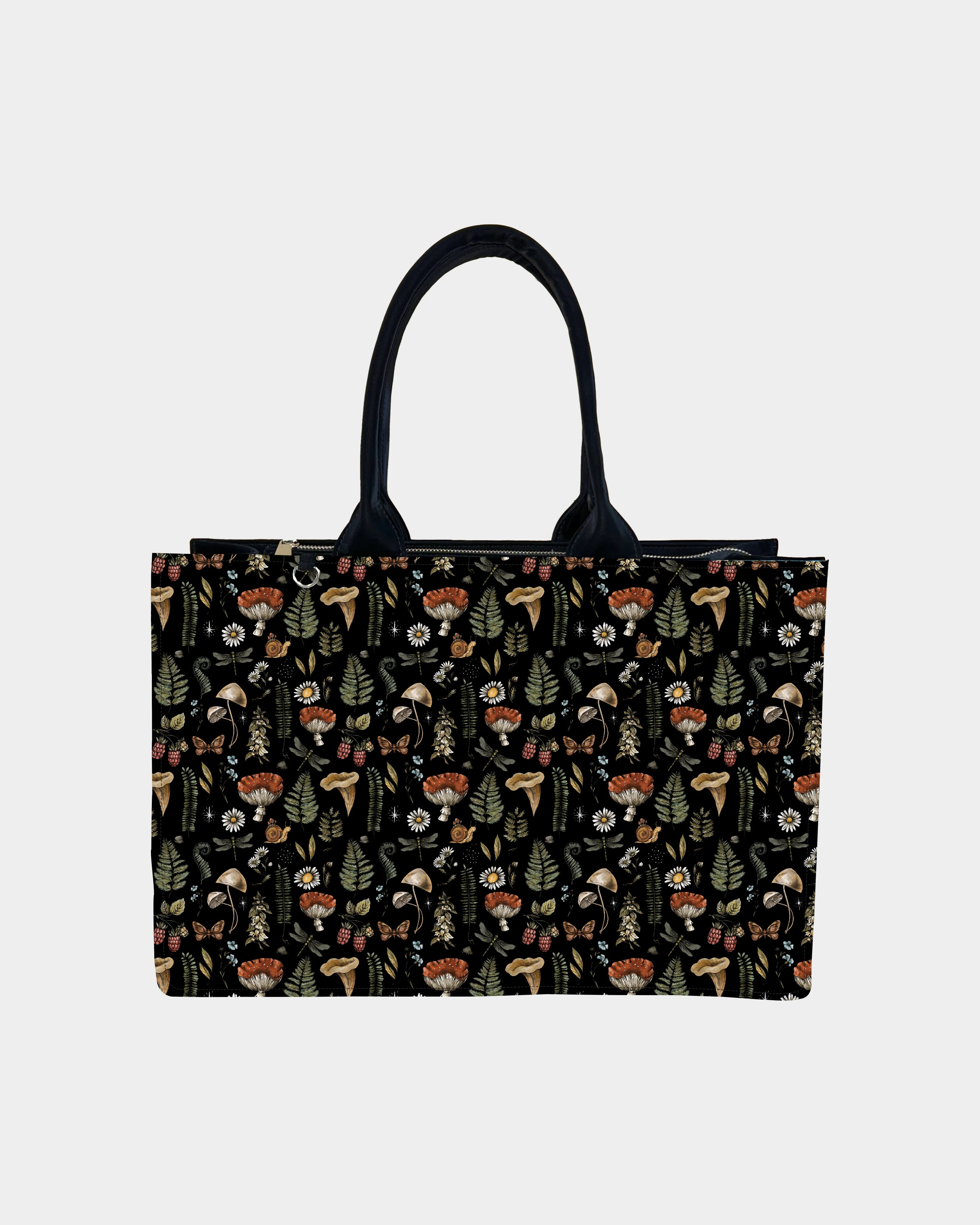 Mushroom Garden Designer Tote Bag – Vintage & Nature-Inspired
