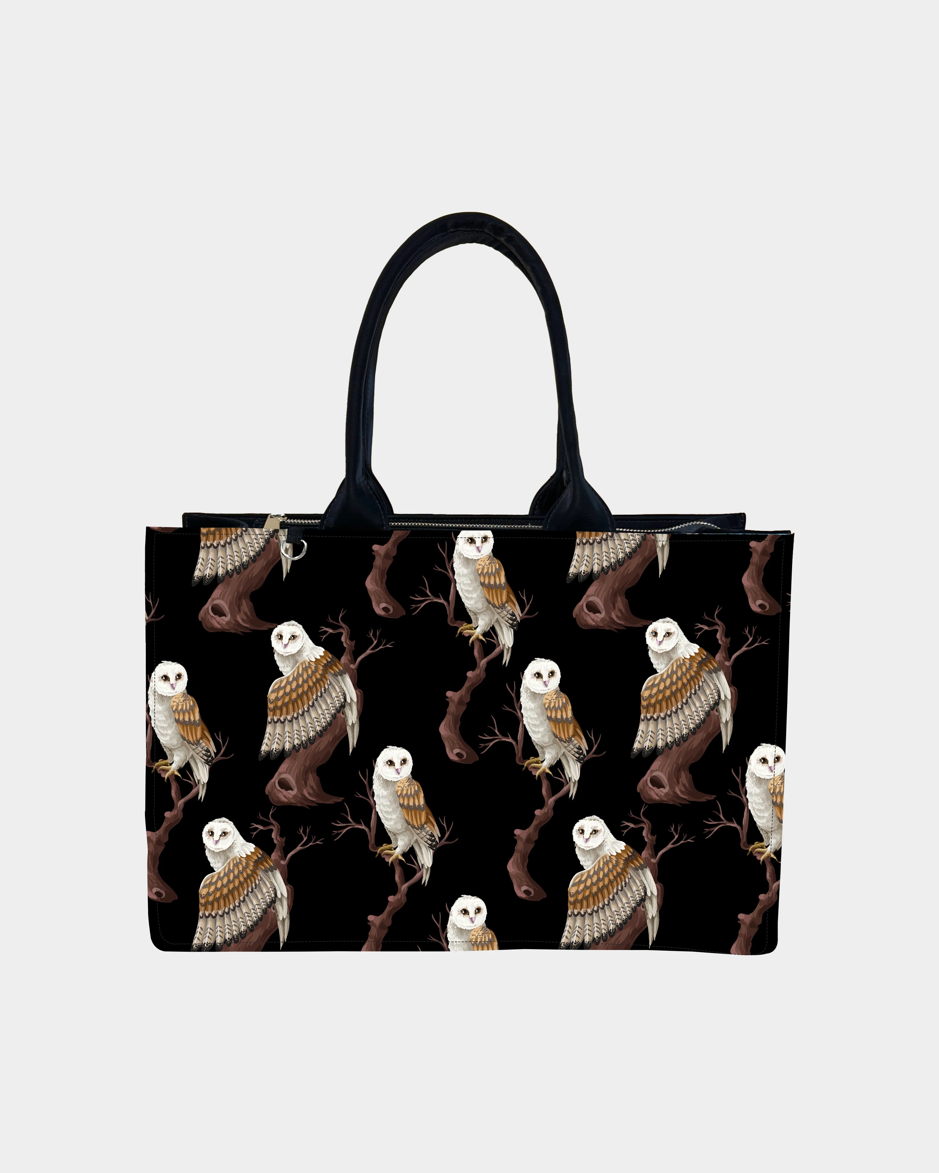 Owl in the Dark Designer Tote Bag – Magical Nocturnal Mood