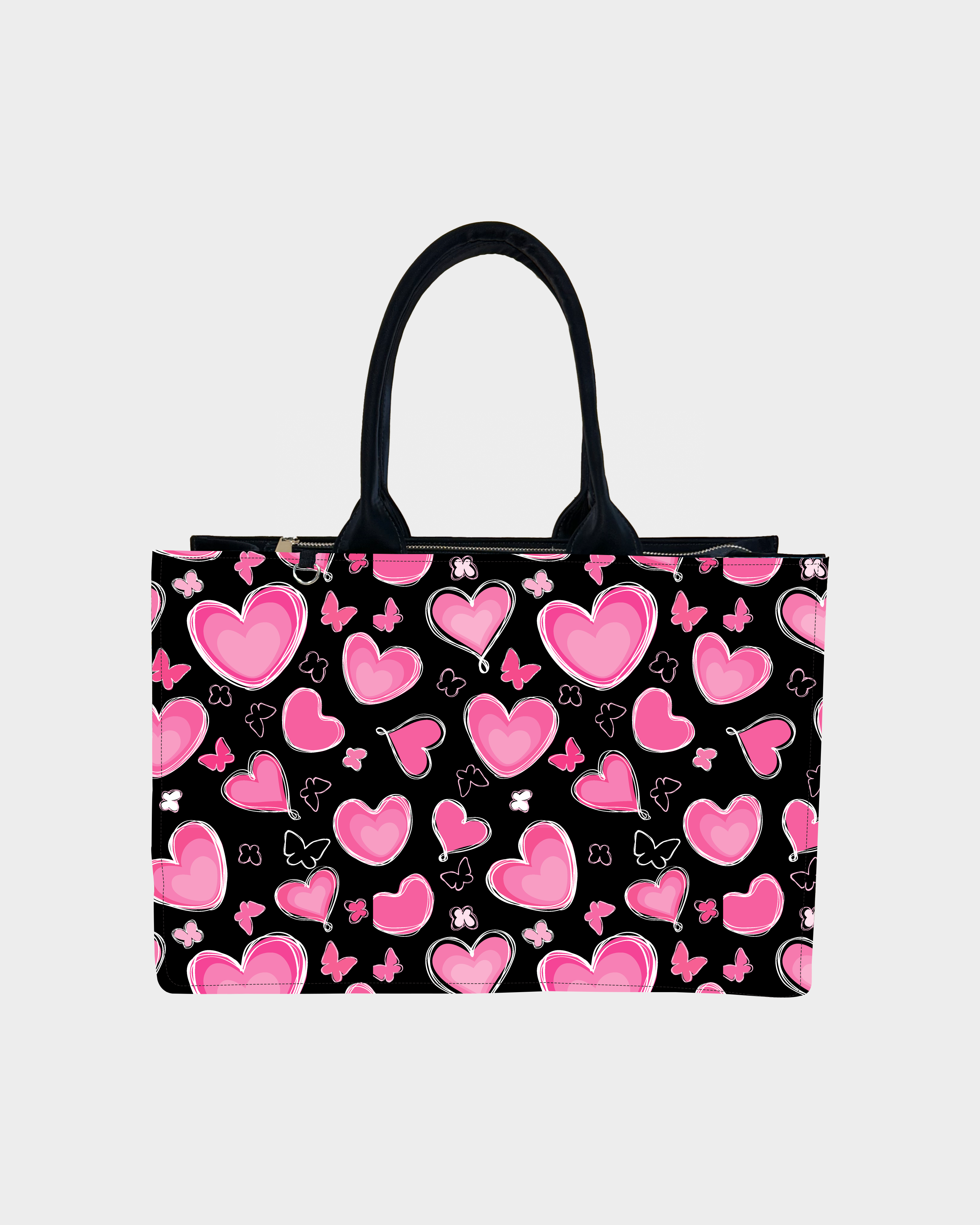 Pink Heart Designer Tote Bag – Trendy Gift Idea & Valentine Design