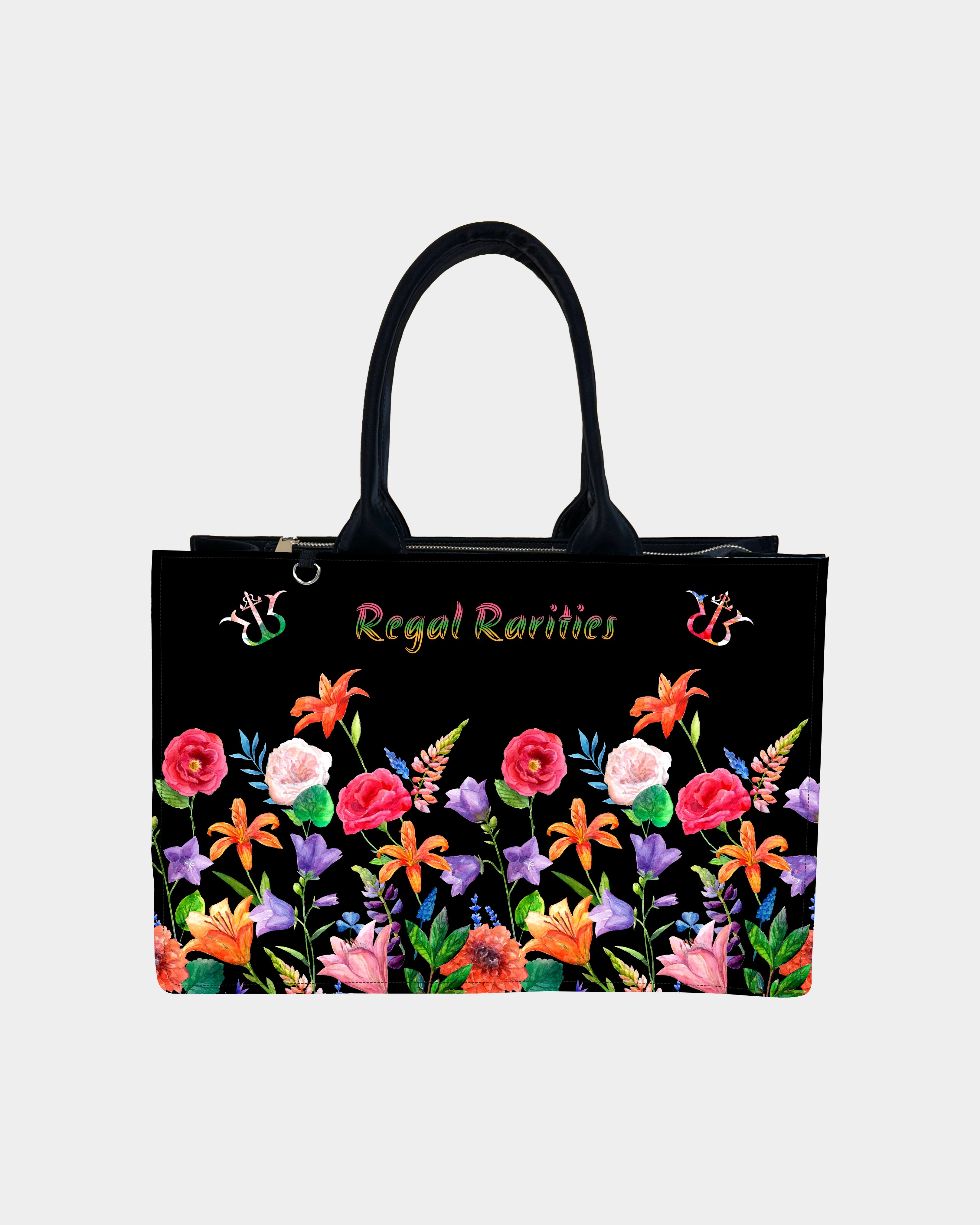 Modern Watercolor Floral Customized Tote Bag – Statement Artistic Style