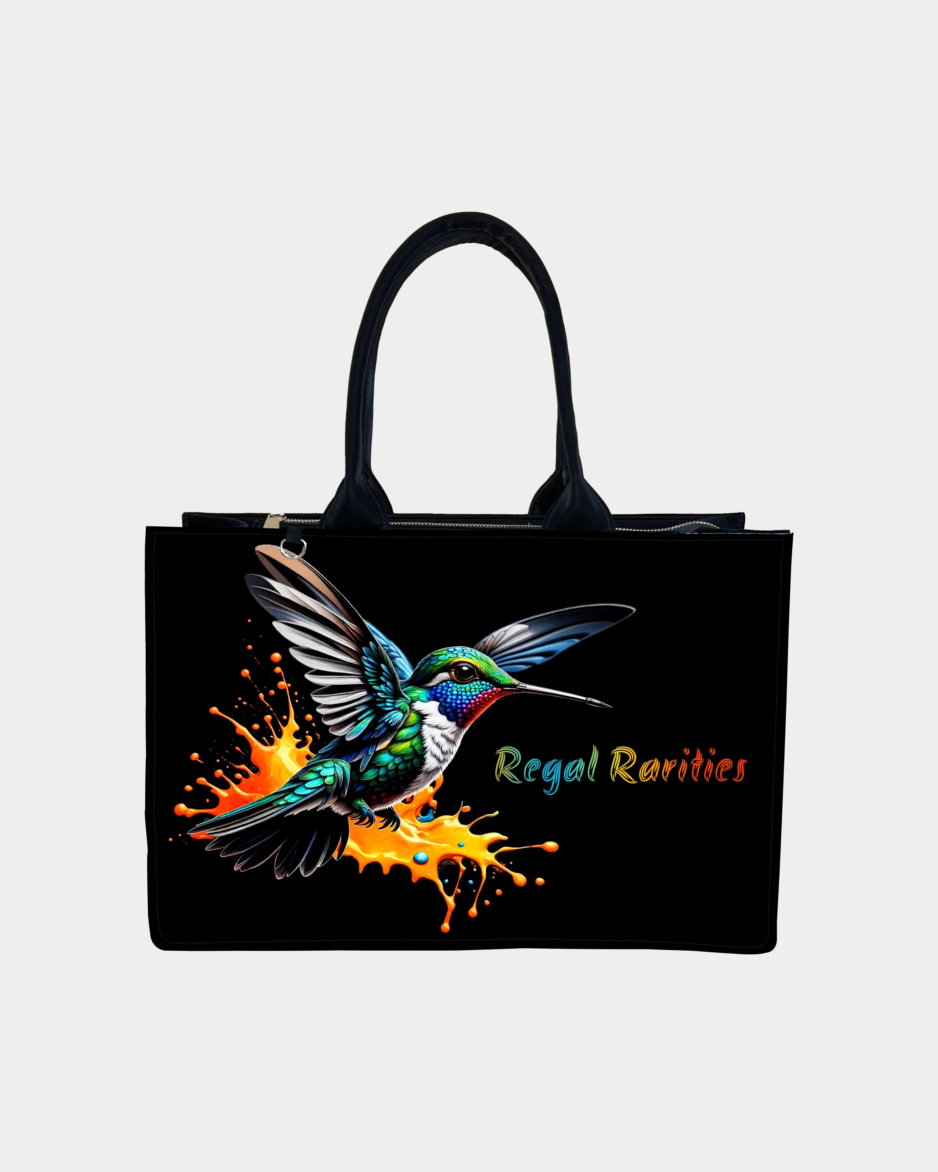 Sky Splash Hummingbird Customized Tote Bag – A Burst of Freedom
