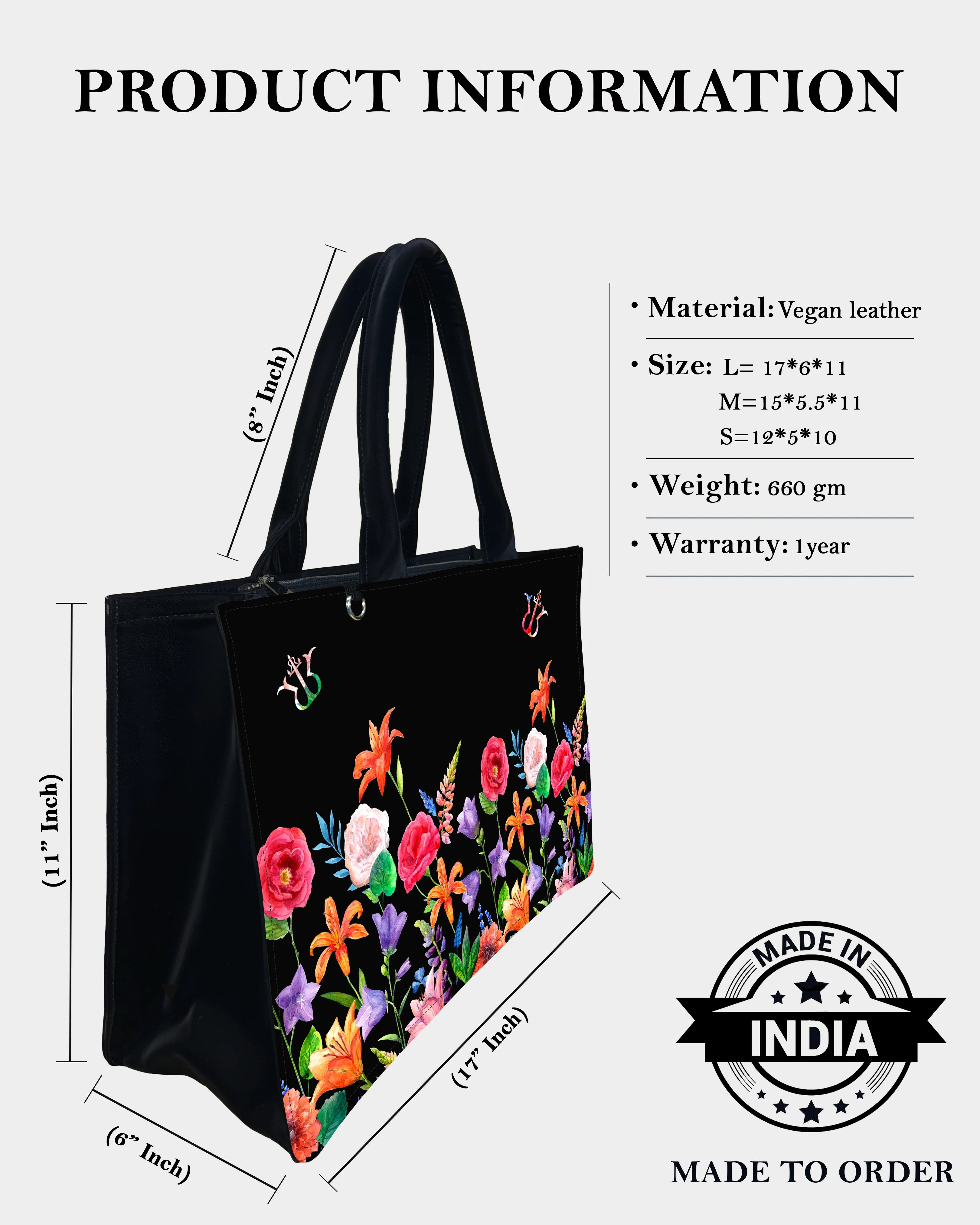 Modern Watercolor Floral Designer Tote Bag – Statement Artistic Style