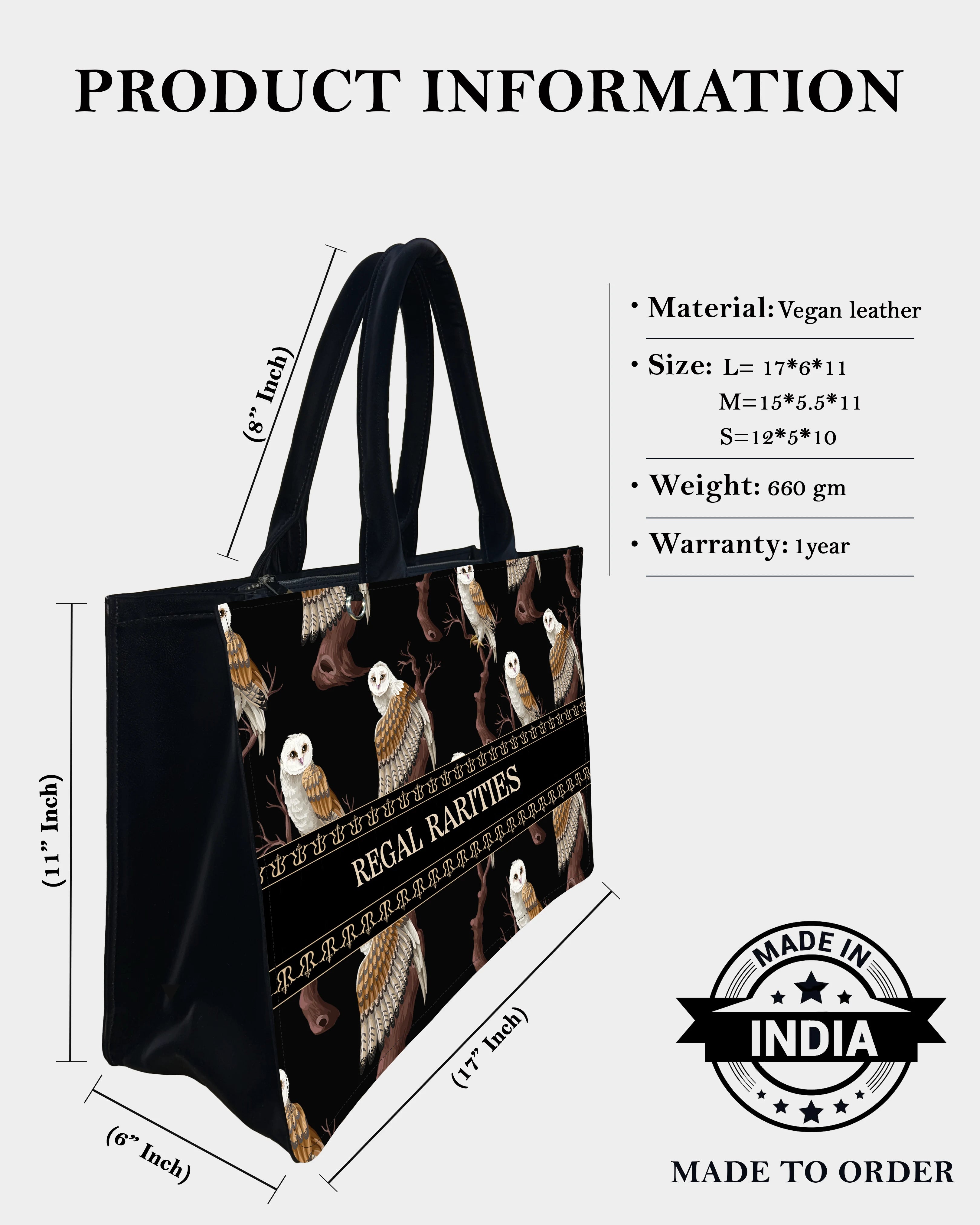 Owl in the Dark Customized Tote Bag – Magical Nocturnal Mood