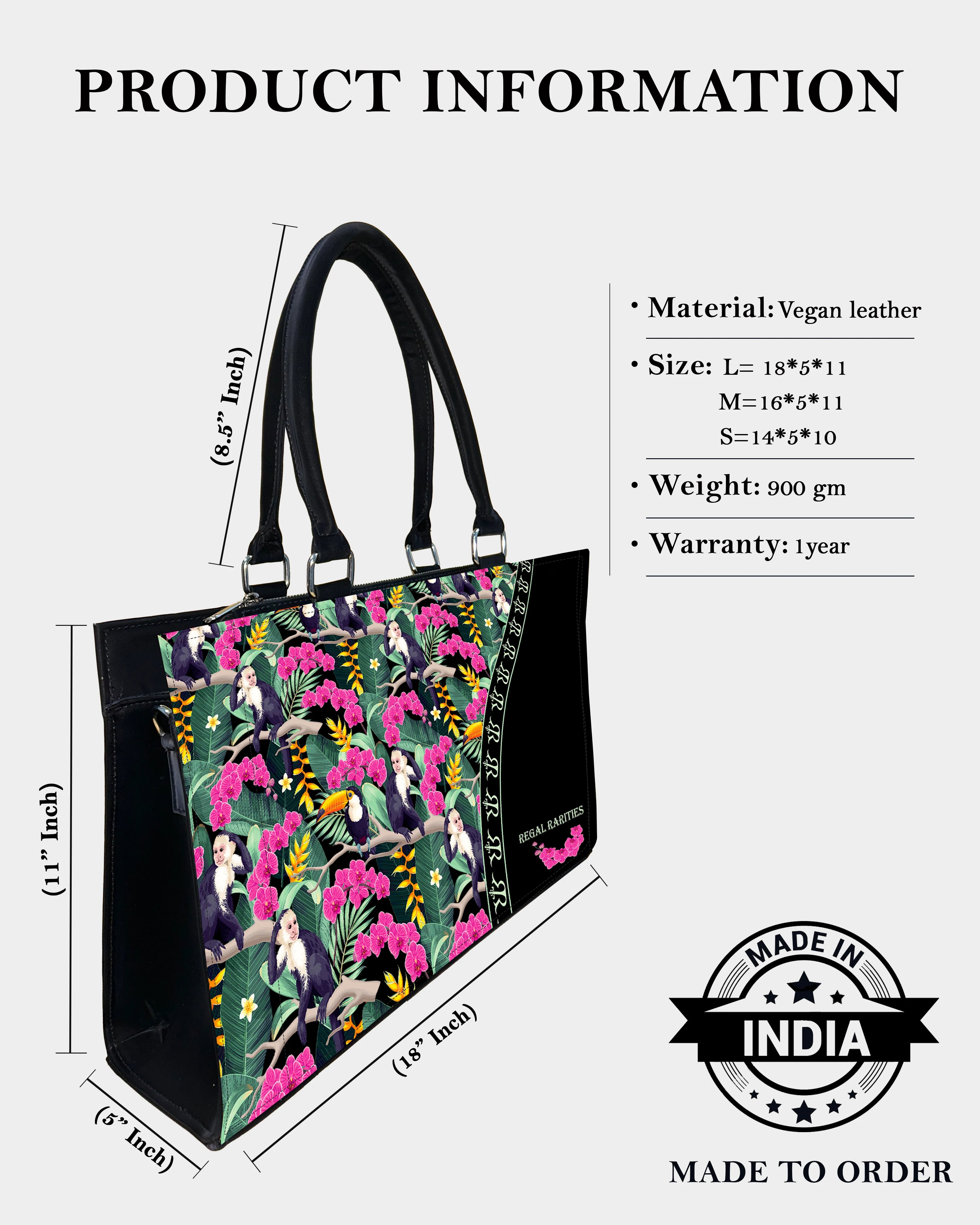Pink Flower Monkey Customized Crossbody Sling Bag– Tropical & Fun Gift Idea