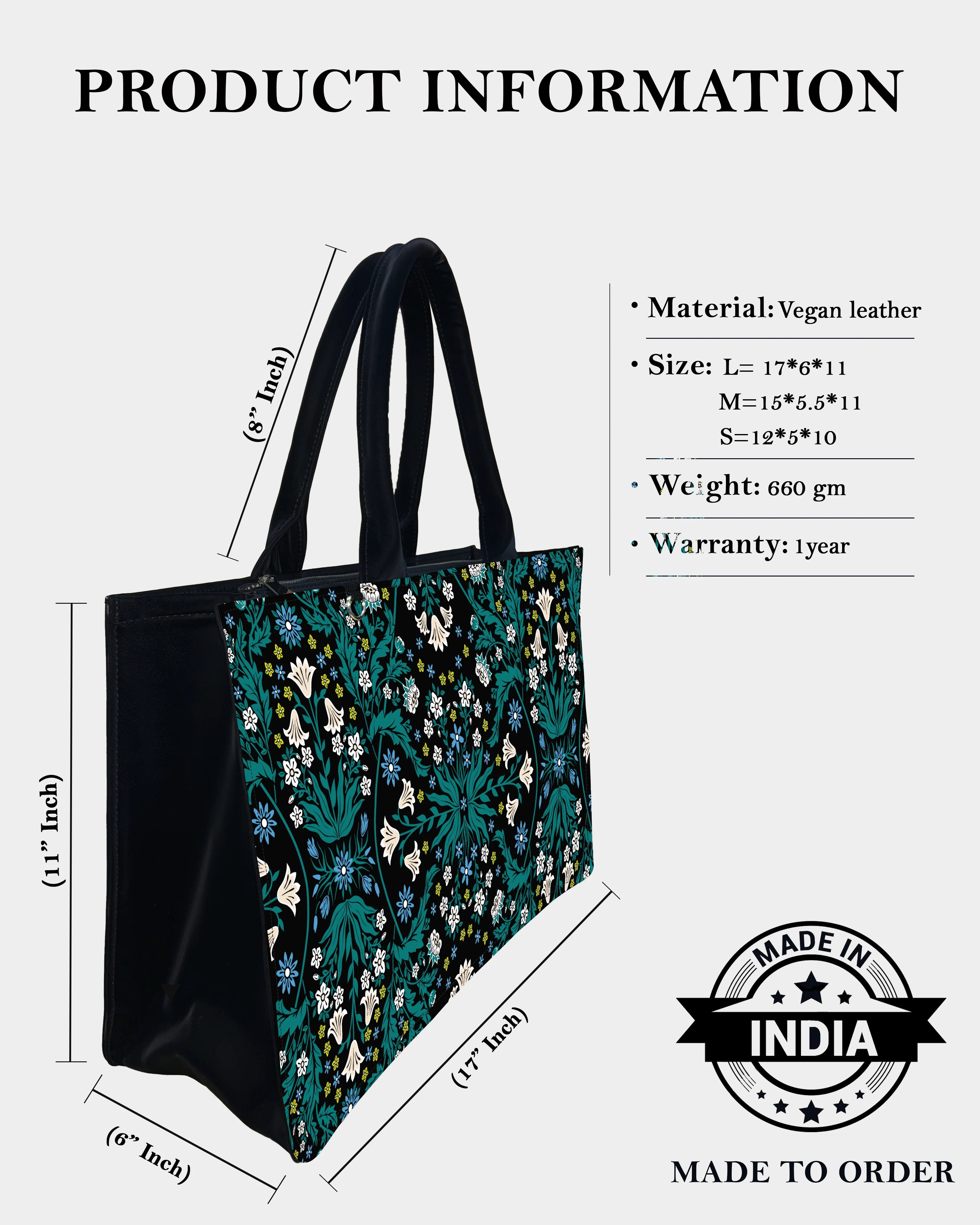 Retro Wildflower Mandala Designer Tote Bag – Perfect Gift for Her