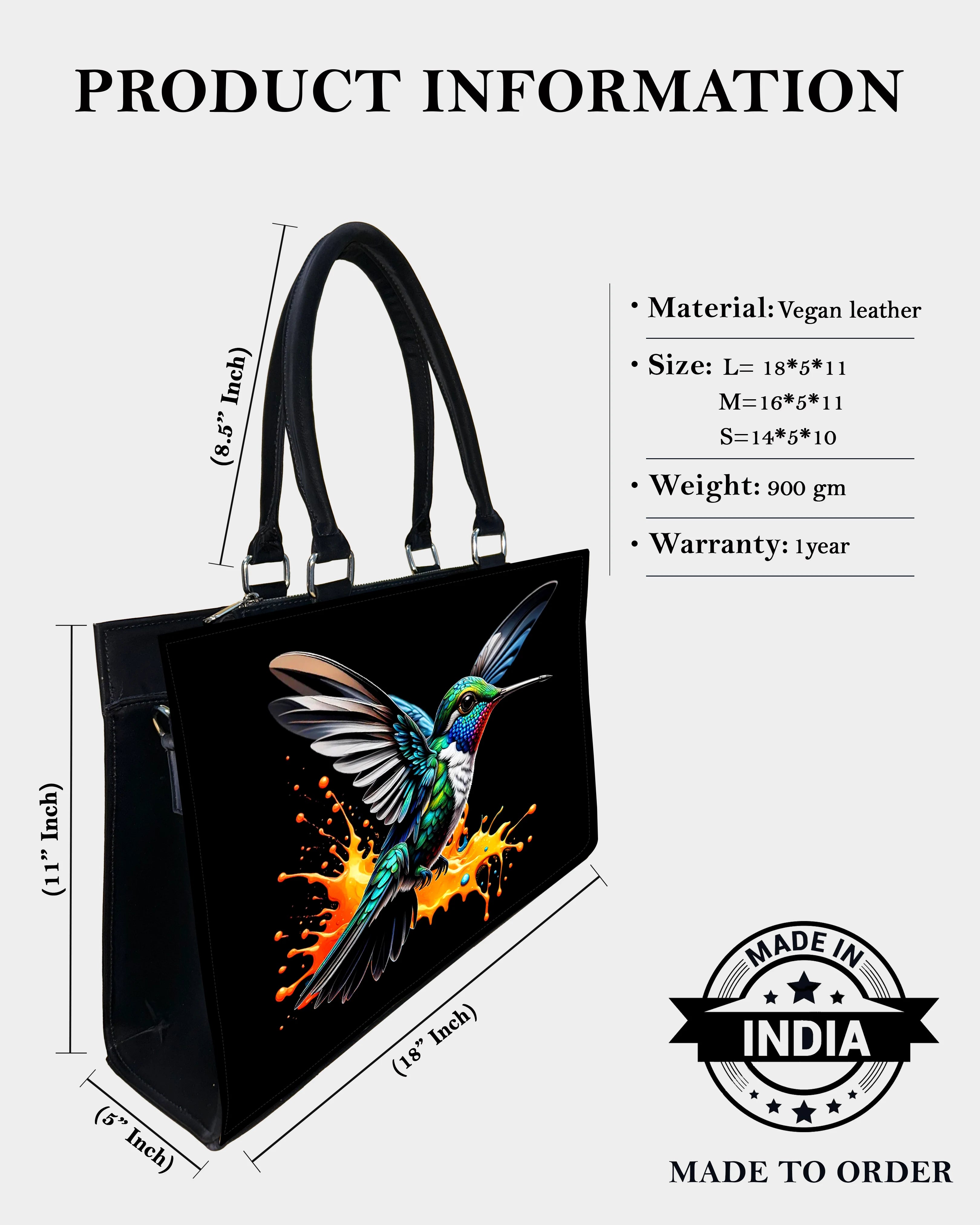 Sky Splash Hummingbird Designer Crossbody Sling Bag – A Burst of Freedom