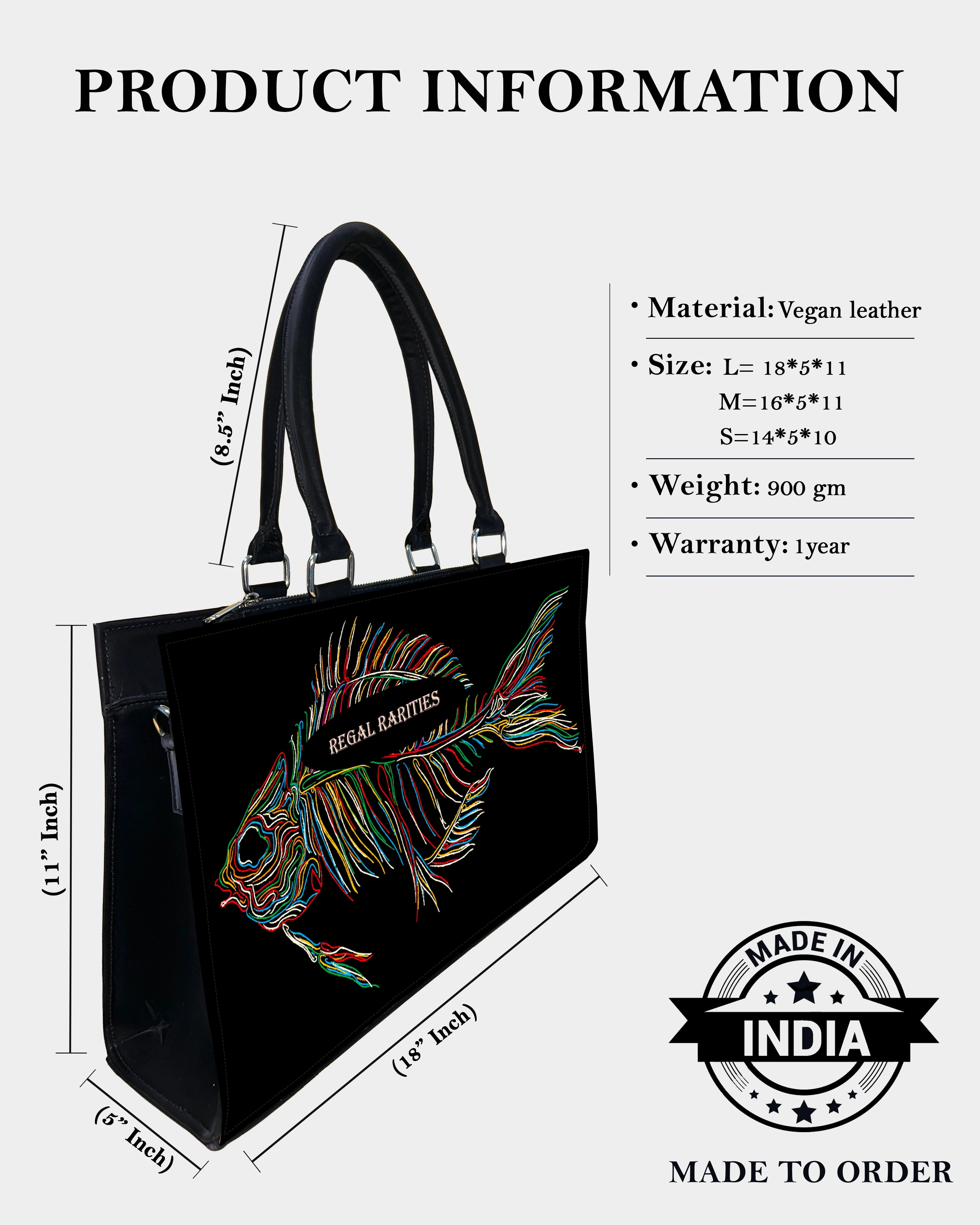 Colorful Fish Skeleton Customized Crossbody Sling Bag – Artistic & Edgy Design