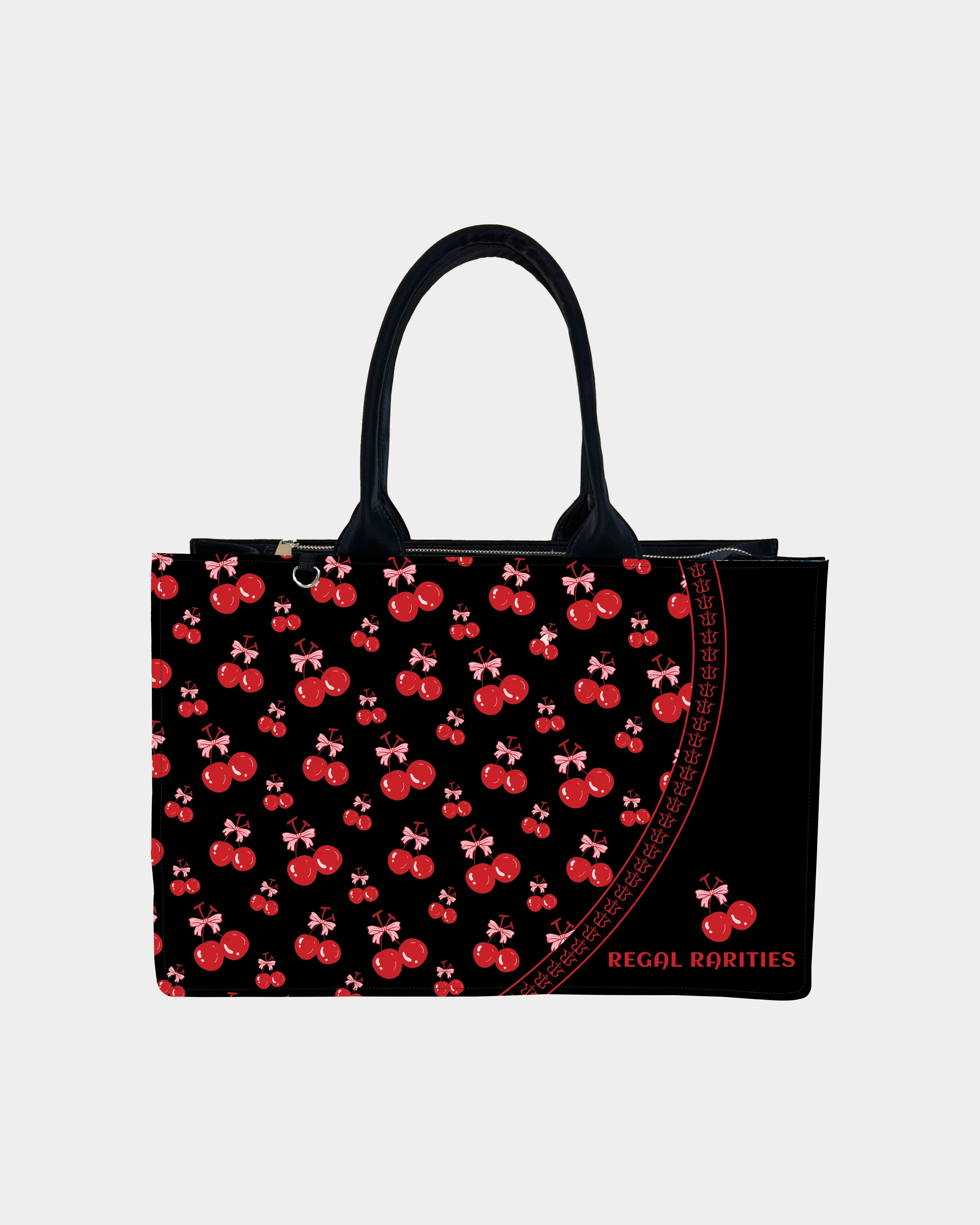Cherry Love Bow Customized Tote Bag – Cute & Trendy Design